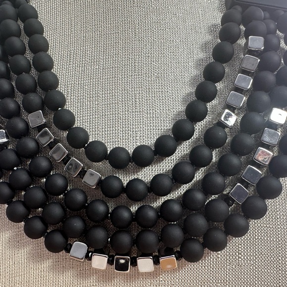 Chicos, NWT black and silver beaded necklace - Picture 10 of 15